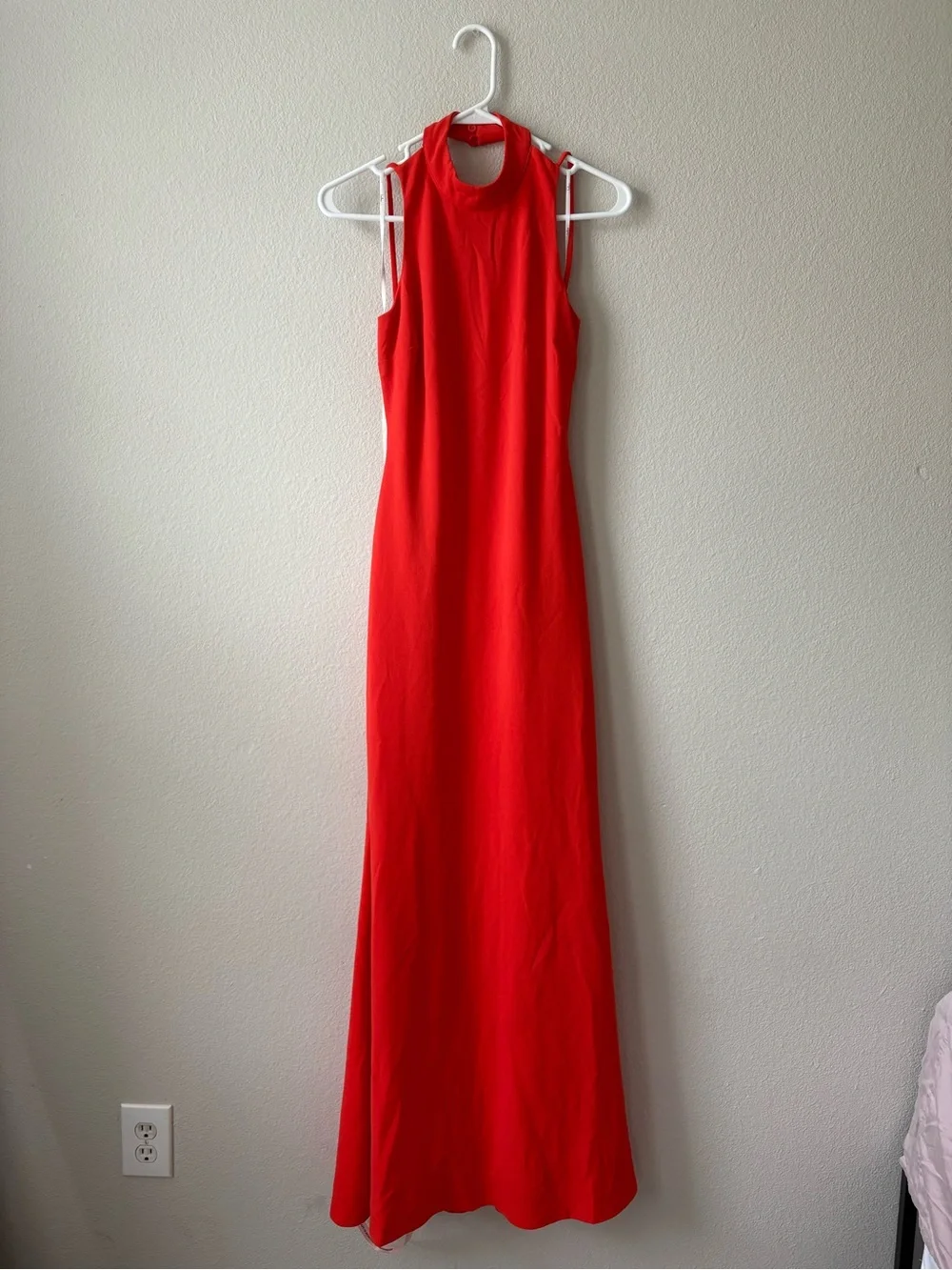 Lulu's Vibrant Orange High-Neck Sleeveless Maxi Dress - Picture 3 of 6